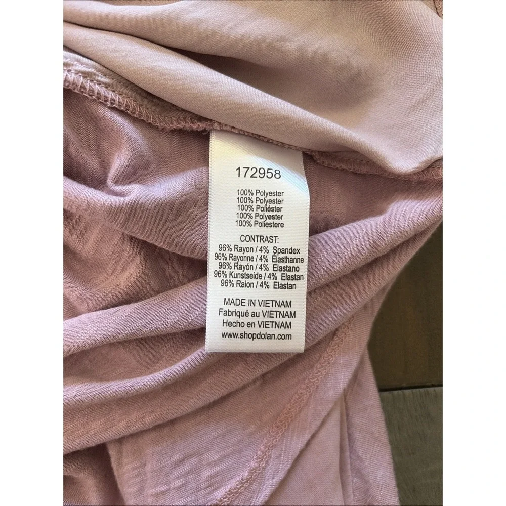 Dolan Left Coast Collection V-Neck Blouse Womens Size Medium Pink Slub Boho Chic